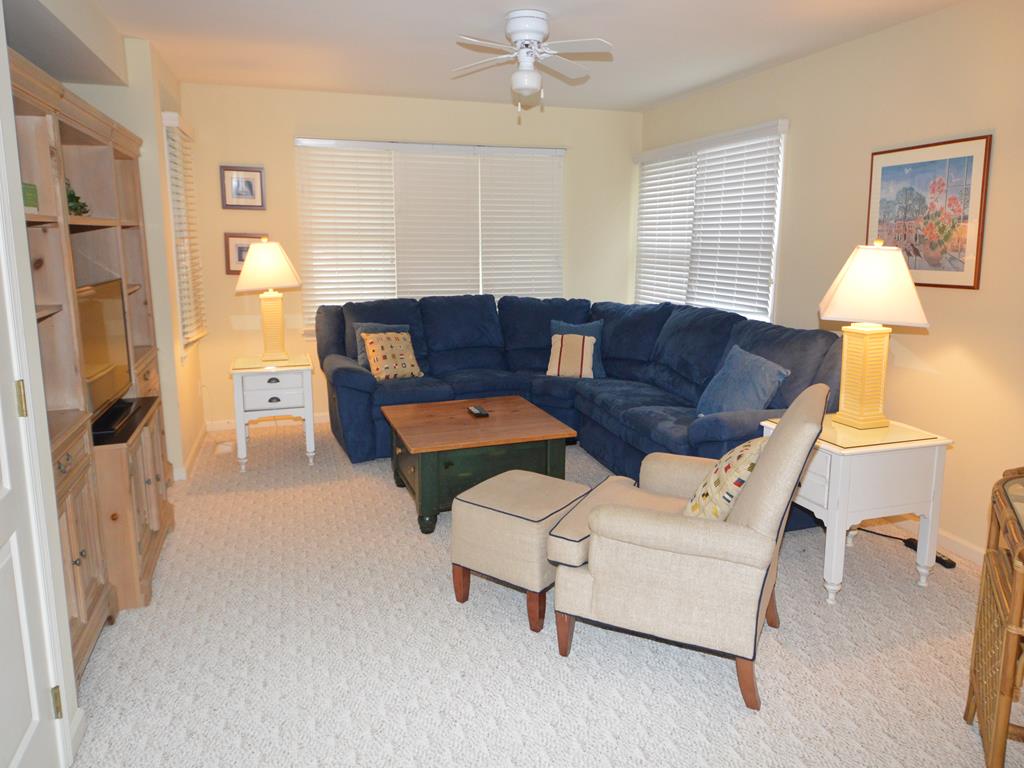 1st floor family room with double doors