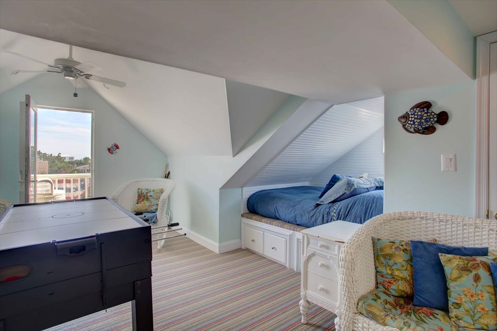 Third floor view of air hockey table