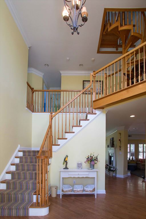 Foyer with view of stairs to third floor