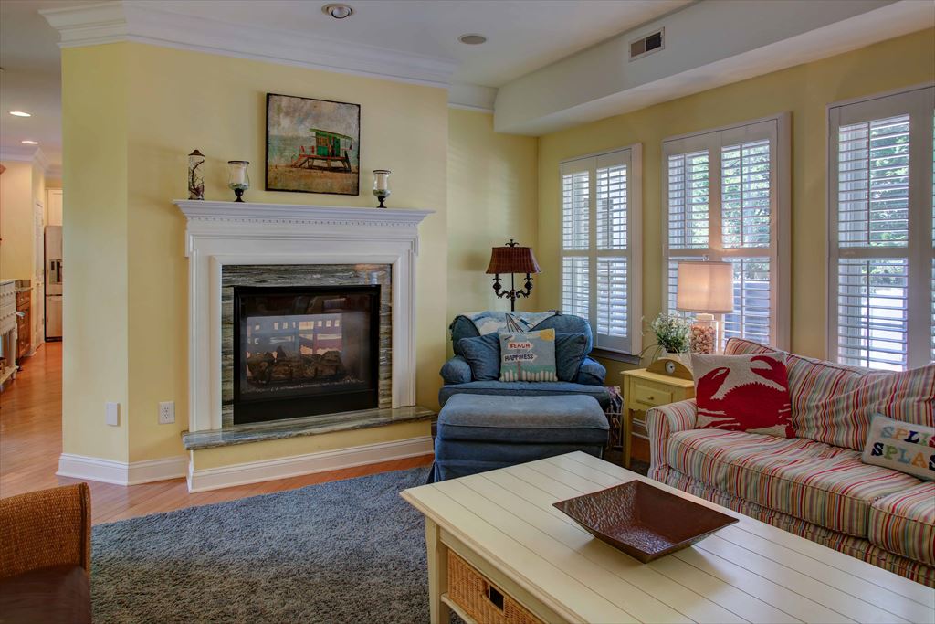 Family room with view of fireplace
