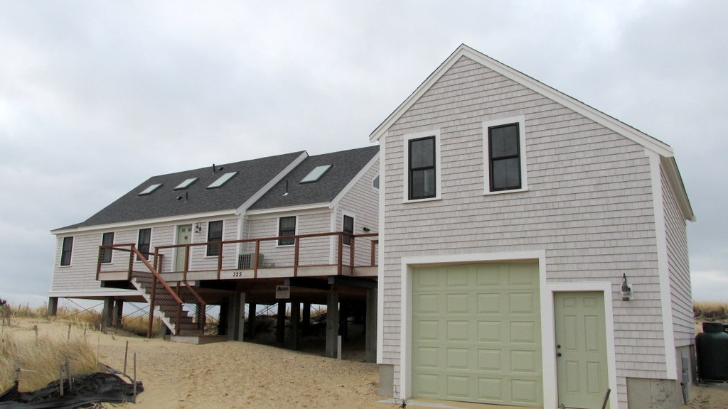 Back of Cottage at Sliders to Path Over Dune to Beach (on right)