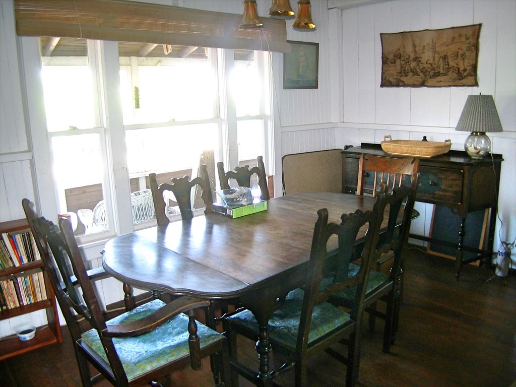 Dining room in the original part of the cottage