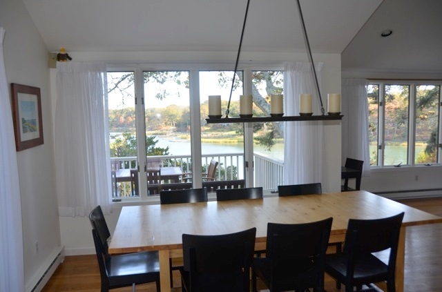 Dining room with waterviews