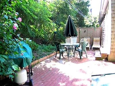 Outside area with furniture, BBQ Gas Grill, enclosed outdoor Shower