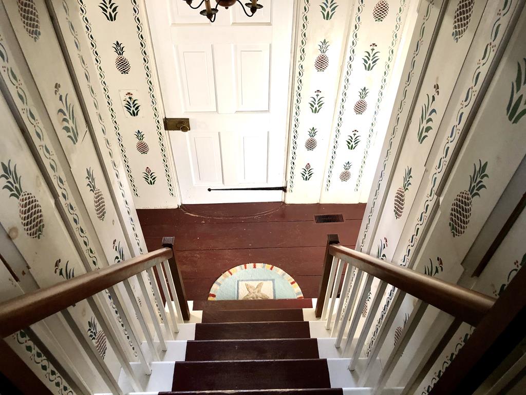 Going back downstairs.  Antique stairs can be steep.